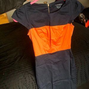 NWOT - French Connection navy/orange colorblock